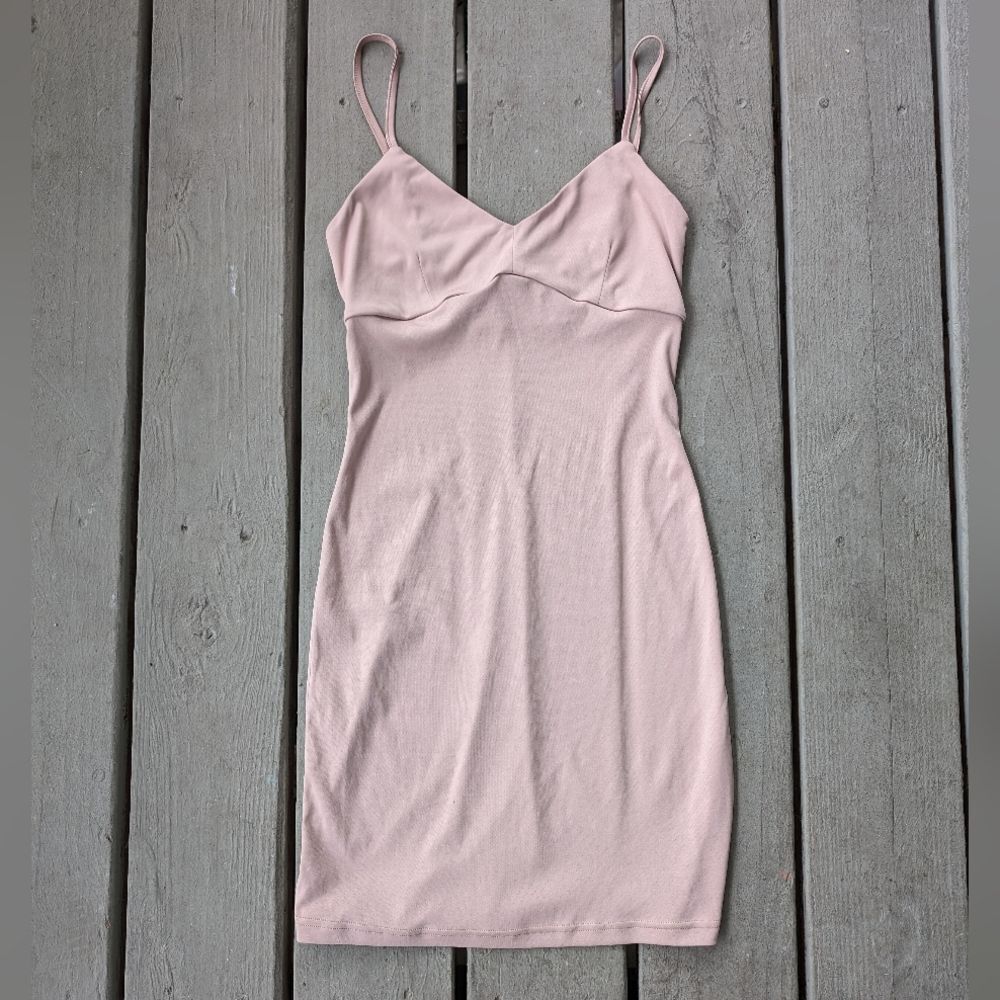 Hansen & Gretel Beige Lightweight Stretch‎ Bodycon Mini Dress XS